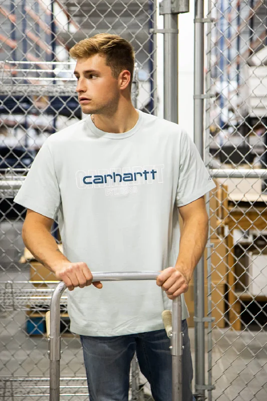 Trendy Looks Carhartt Force Graphic T-Shirt for Men in Light Blue | 106653-E73-DEWDROP