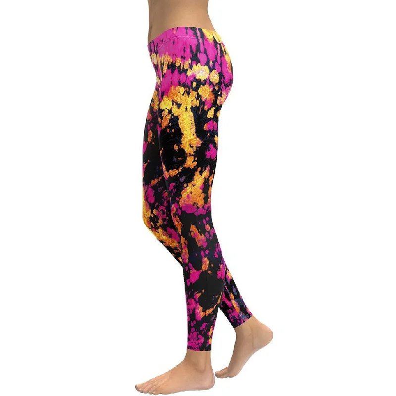 End Of The Year Tie Dye Multicolor Leggings