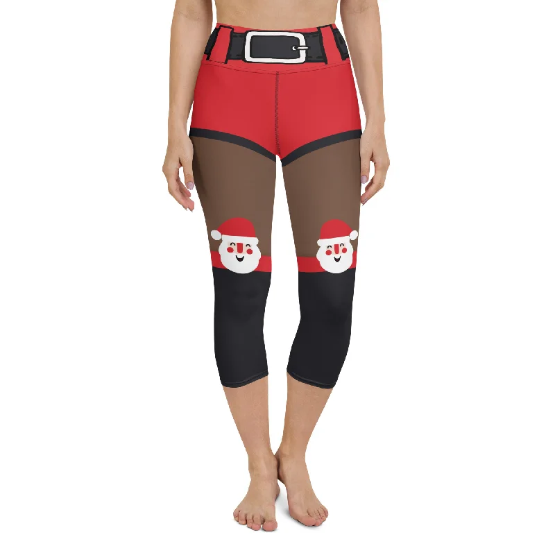 Loose Fit Jolly Santa Yoga Capris