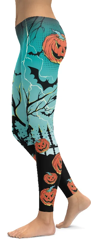 Multifunctional Style Jack O'Lantern Leggings