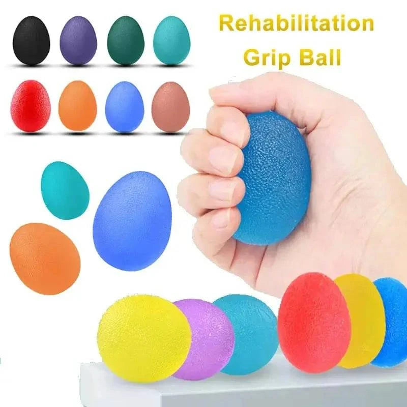 Warm Layers Silicone Hand Grip Ball Egg Men Women Gym Fitness Finger Heavy Exerciser Strength Muscle Recovery Gripper Trainer