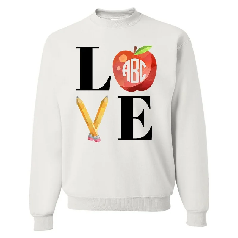 Boutique Recommendation Monogrammed 'Teacher Love' Crewneck Sweatshirt