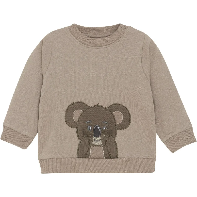 Easygoing Outfits Minymo Taupe Gray Sweatshirt