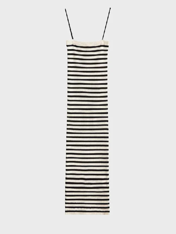 Chic Outfits StripeKnit Slim Dress