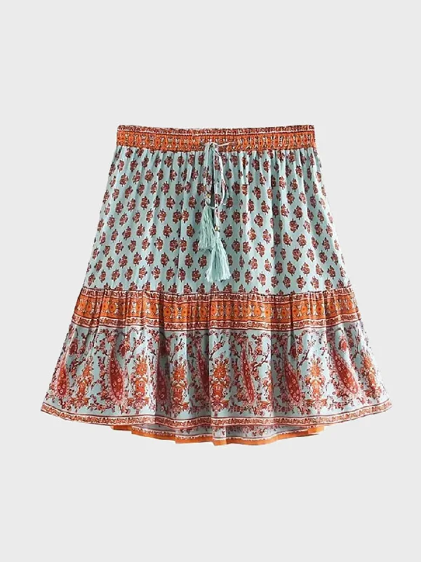 Soft Comfort Wear RetroRay Printed Waist Skirt