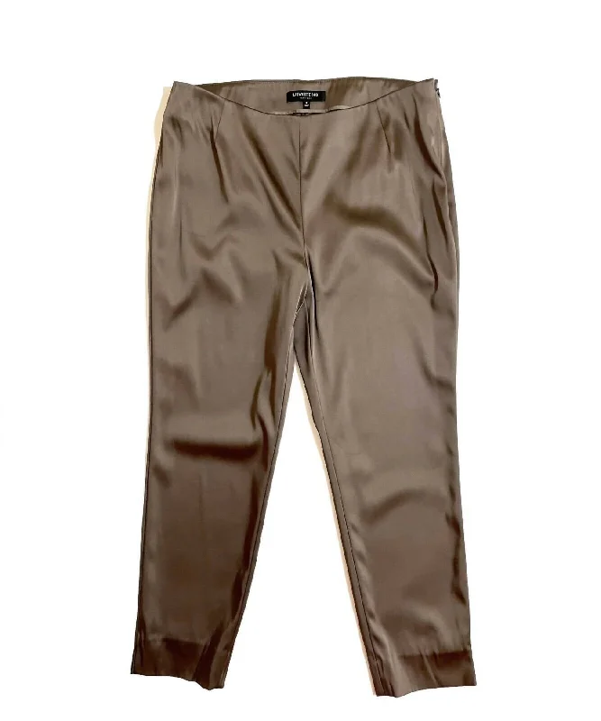 Trends Women's Stretch Satin Pants In Brown