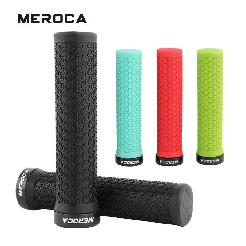Soft Wear MEROCA 2Pcs Rubber Bicycle Grip 22.2mm Handlebar Non-slip Grip For Mountain Bike Soft Wear MEROCA 2Pcs Rubber Bicycle Grip 22.2mm Handlebar Non-slip Grip For Mountain Bike
