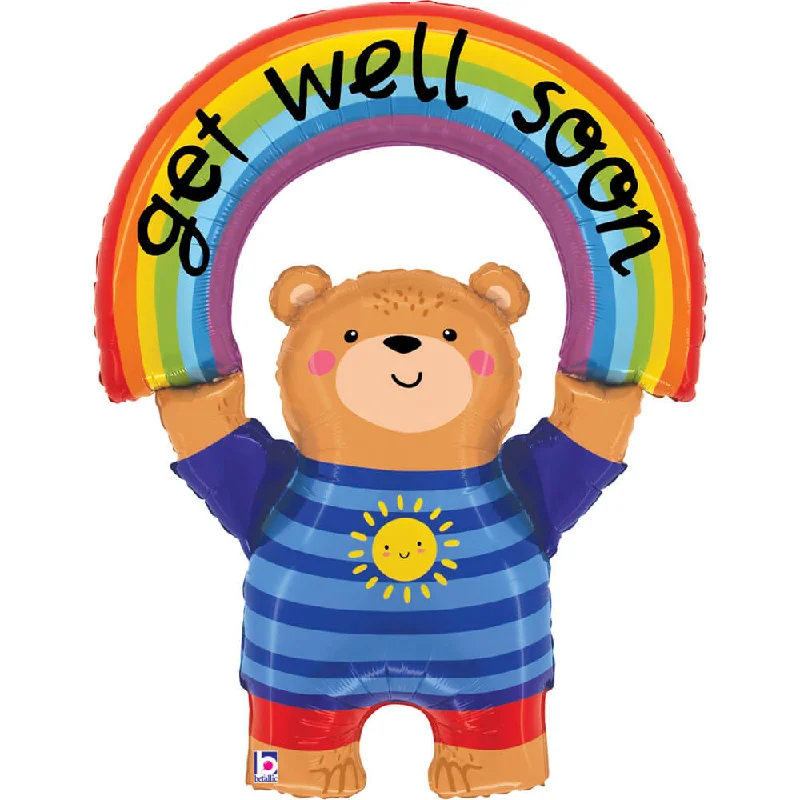 Casual Chic Wear 39 inch GET WELL SOON RAINBOW BEAR