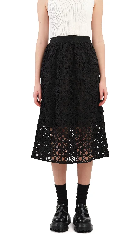 Summer Comfort Cord Embroidery Skirt