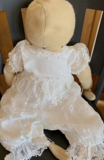 Relaxed Fit Wear 2 Piece Lace/Embroidery Christening Romper