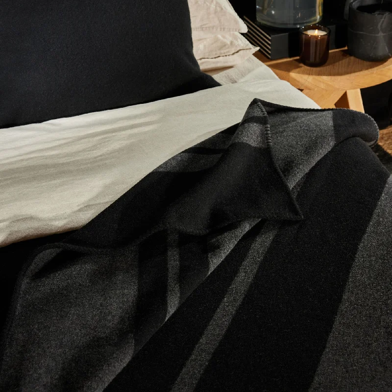 Youthful Vitality Sarti Striped Throw - Black/Lead