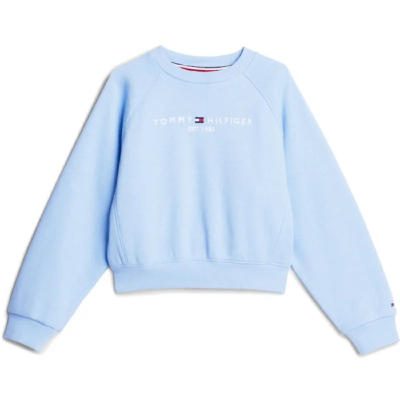 Chic Relaxation Tommy Hilfiger Vessel Blue Essential Embroidered Fleece Crewneck