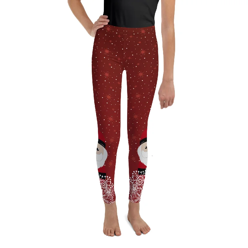 Slightly Flared Design Santa Magic Youth Leggings