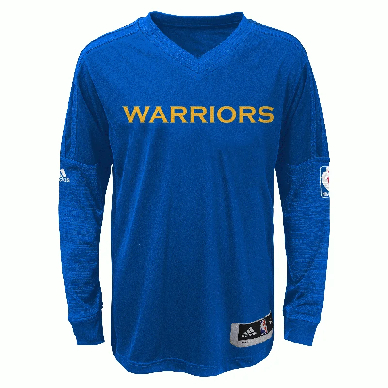 Comfortable Lounge Wear Golden State Warriors Youth Long Sleeve On Court Warm-Up Shirt