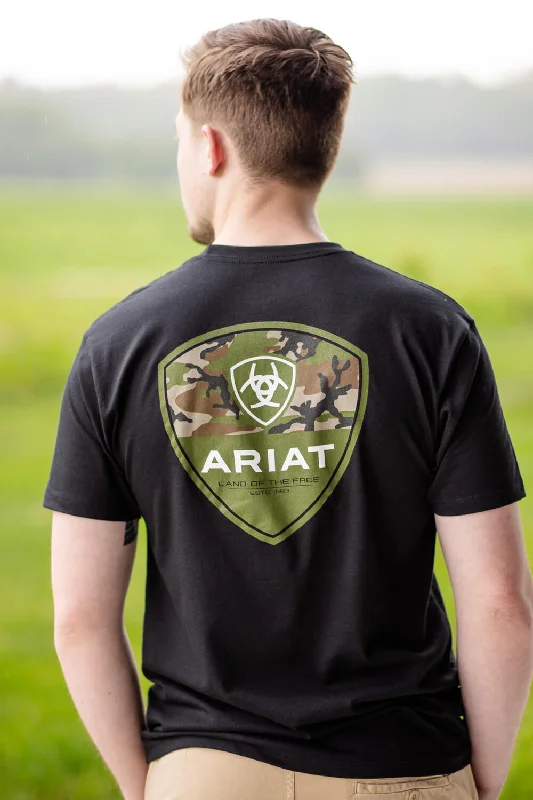 Romantic Data Ariat Camo Corps T-Shirt for Men in Black | 10051762-BLACK
