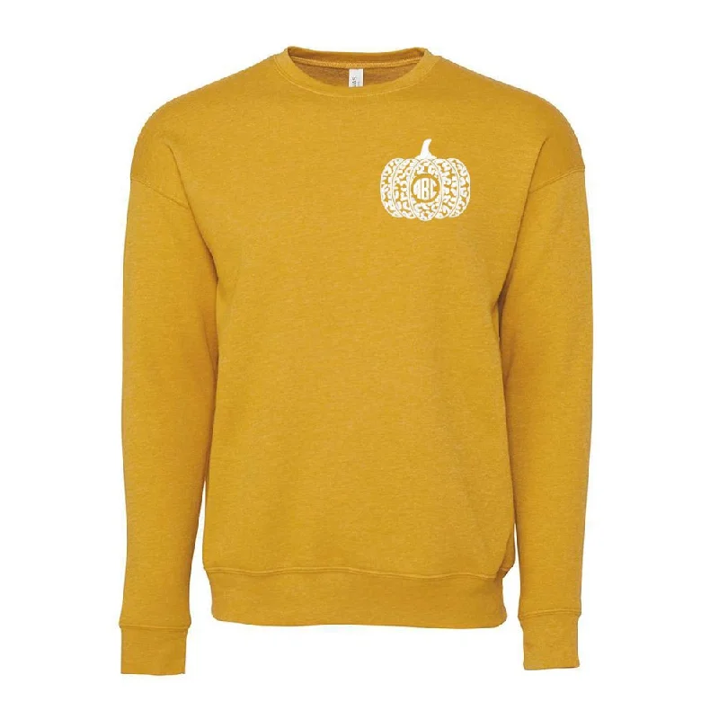 Personalized Design Monogrammed Leopard Pumpkin Premium Crewneck Sweatshirt