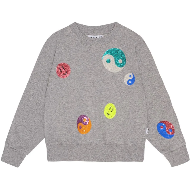 Exclusive Customization Molo Grey Melange Marge Crewneck