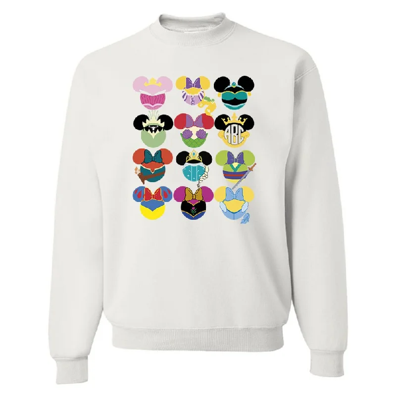 Luxury Classic Monogrammed 'Disney Princess' Crewneck Sweatshirt