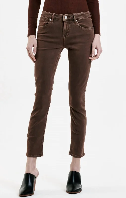 Elegant And Noble Blaire Highrise Jean In Root Beer