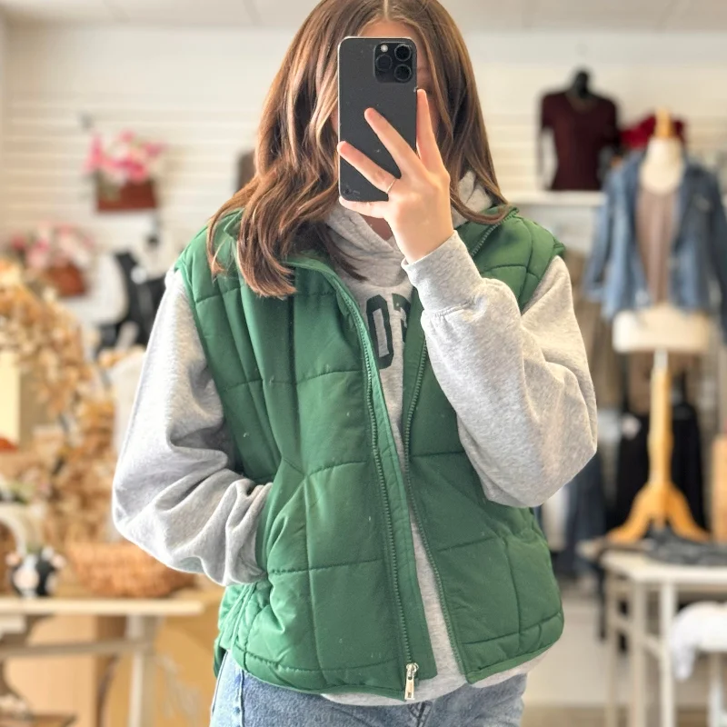 Cozy Dress Better By The Day Vest Green