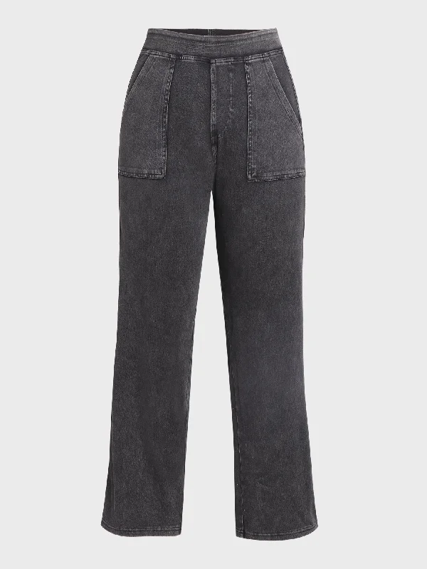 Refreshing Design Versatile High Waisted Work Jeans