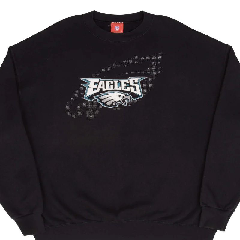 Classic Style VINTAGE NFL PHILADELPHIA EAGLES 2000S BLACK SWEATSHIRT SIZE 2XL