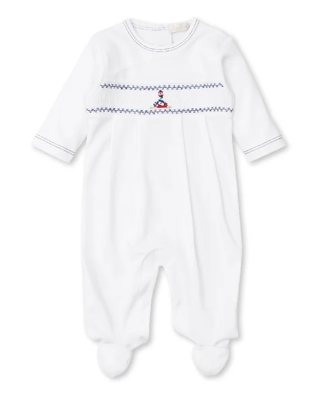 Personal Design Boys Lighthouse Smocked Footie