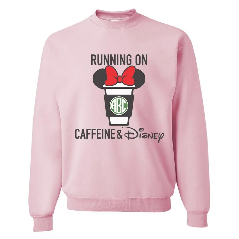 Minimal Classic Monogrammed 'Caffeine & Disney' Crewneck Sweatshirt