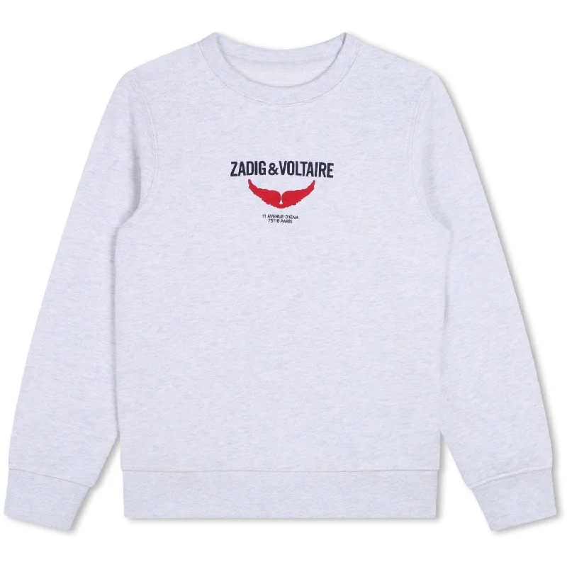 Lace Design Zadig & Voltaire Light Grey Marl Crewneck