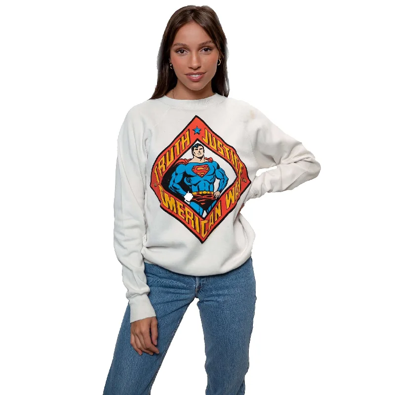 Everyday Chic VINTAGE SUPERMAN SWEATSHIRT 1987 SIZE LARGE MADE IN USA