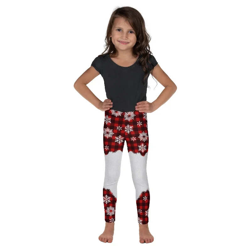 Comfortable down Snowy Plaid Perfection Kid's Leggings