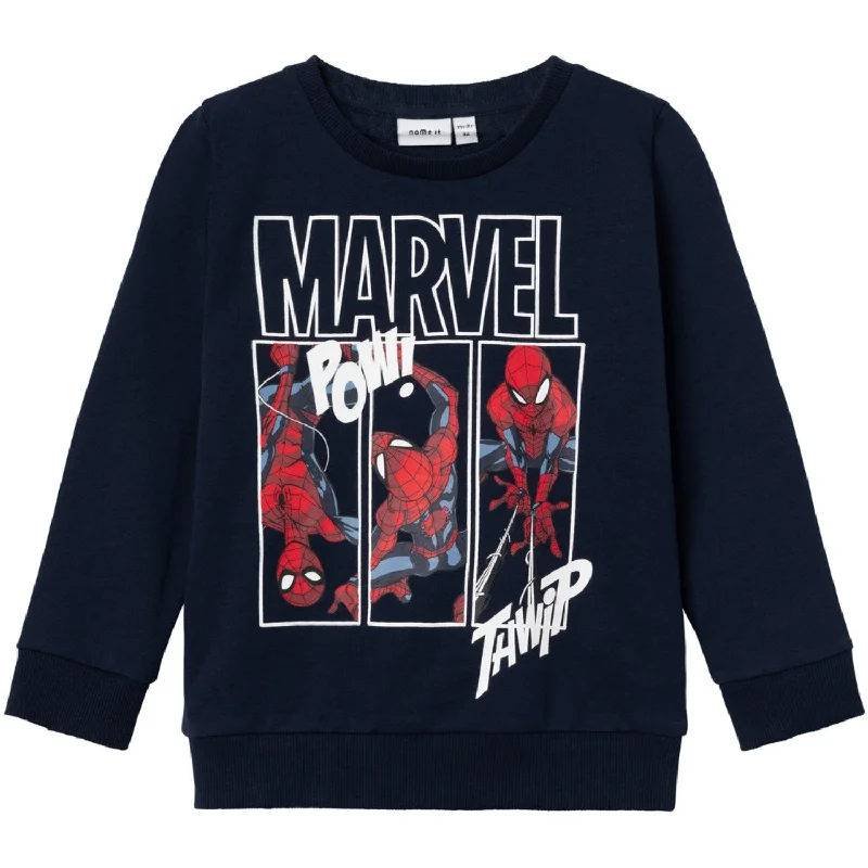 Relaxed Dresses Name It Dark Sapphire Jessie Spiderman Sweatshirt Noos