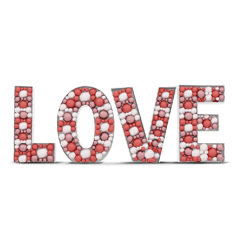 Dynamic Fashion 39 inch LOVE - MOSAIC FRAME LETTER KIT