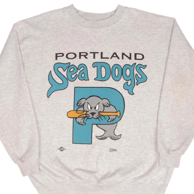 Soft Textures VINTAGE MiLB PORTLAND SEADOGS 1990S SWEATSHIRT SIZE MEDIUM MADE IN USA Soft Textures VINTAGE MiLB PORTLAND SEADOGS 1990S SWEATSHIRT SIZE MEDIUM MADE IN USA
