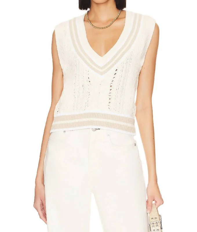 Comfortable Jackets Brandi Slim Vest In Ivory