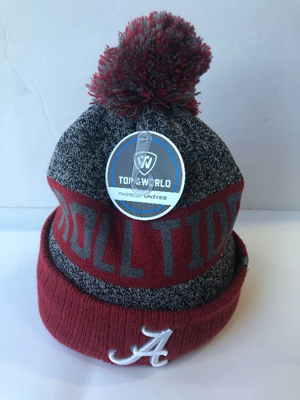 Retro Prints Alabama Crimson Tide Adult Top of The World Winter Hat