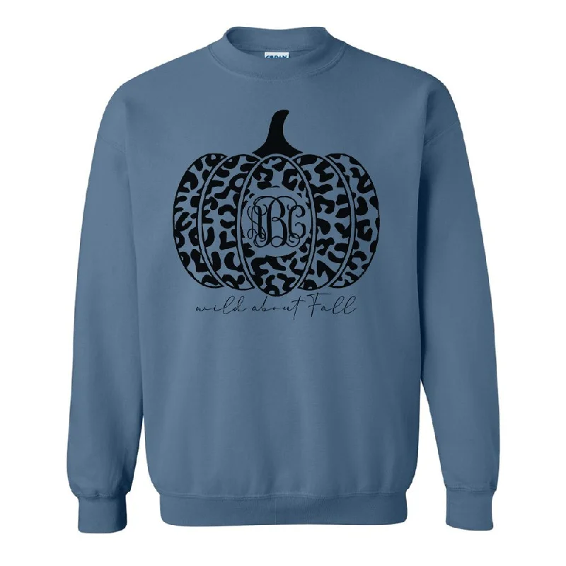 Practical Style Monogrammed 'Wild About Fall' Crewneck Sweatshirt