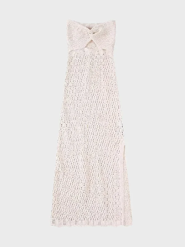 Warm Layers Summer Jacquard Mesh Dress