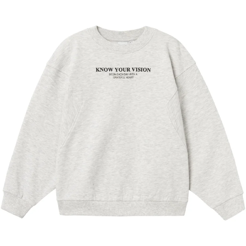 Personalized Outfit Name It Light Grey Melange Nakonni Sweatshirt