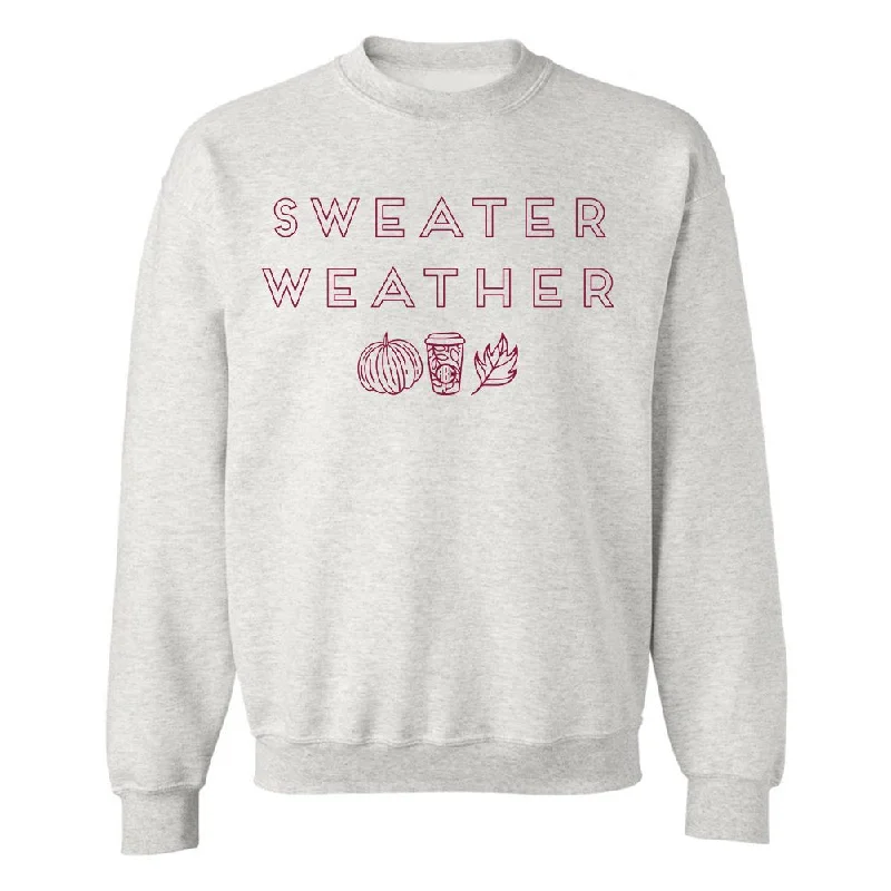 Dressing Tips Monogrammed 'Sweater Weather' Crewneck Sweatshirt