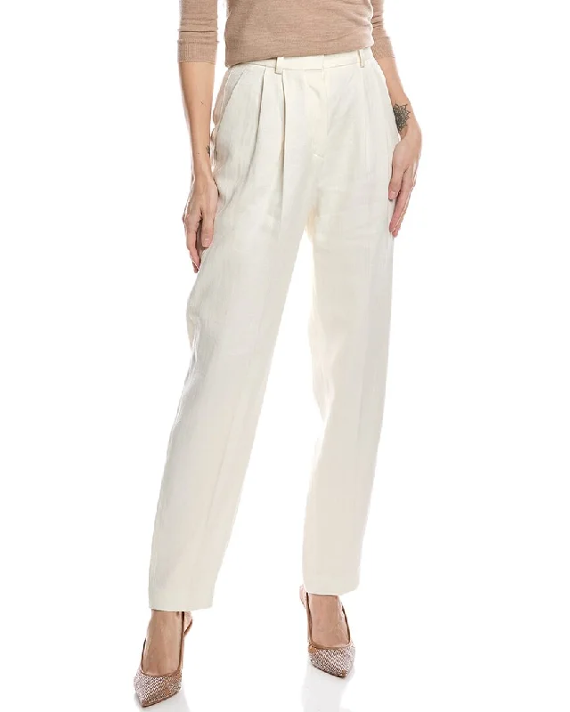 Hooded design Hugo Boss Tefike Linen-Blend Trouser