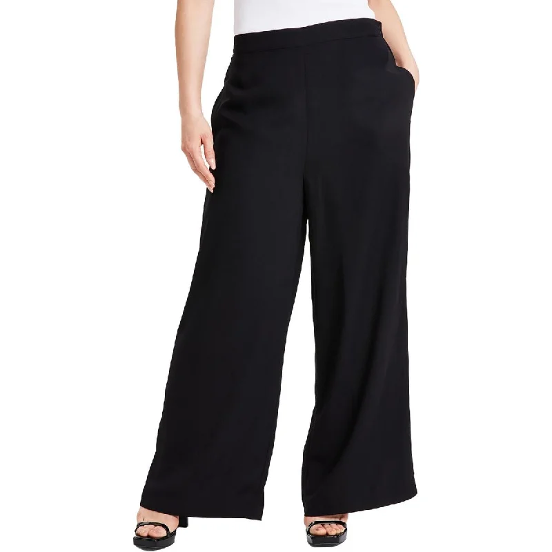 Lazy Style Petites Womens Pocket Polyester Trouser Pants