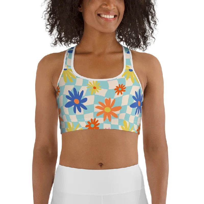 Innovative Design Retro Daisy Sports Bra