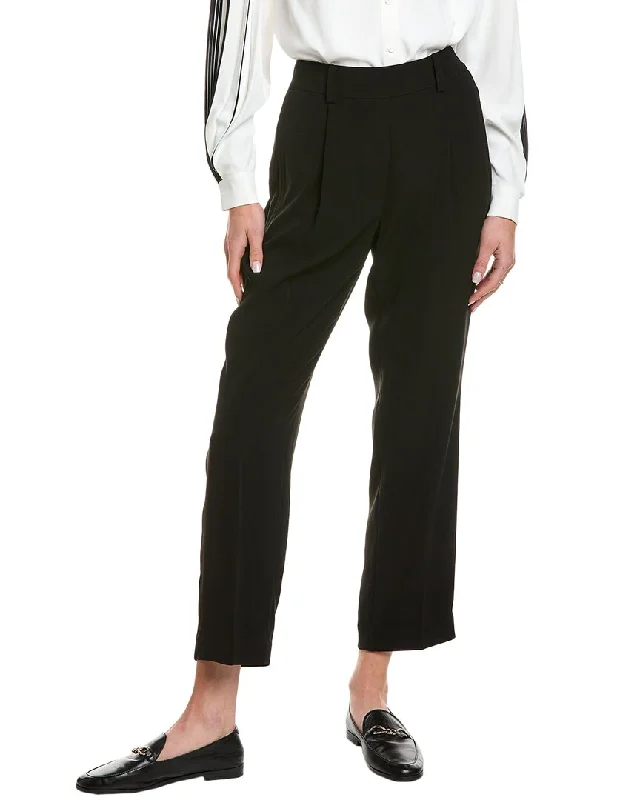 Timeless Outfits Elie Tahari Pleated Straight Leg Pant