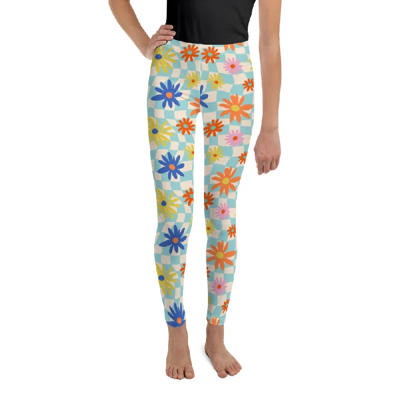 Elegant Style Retro Daisy Youth Leggings