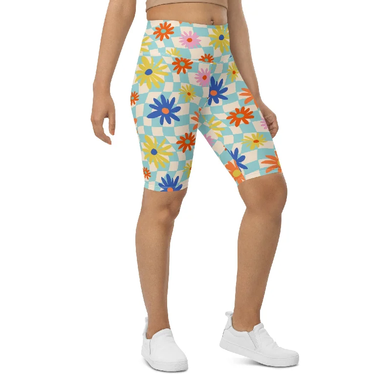 Sports Cool Retro Daisy Biker Shorts