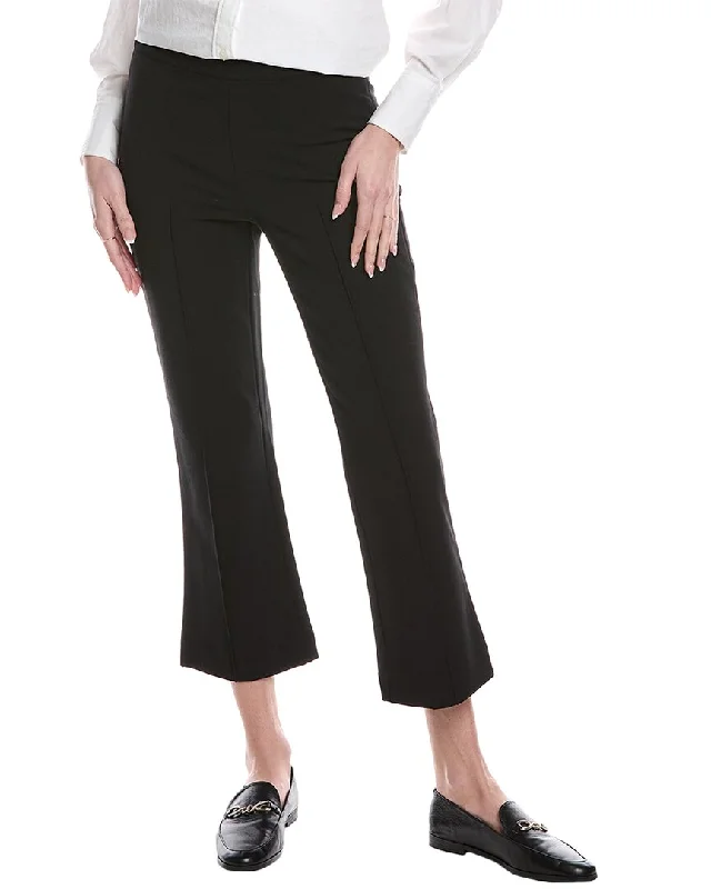 Leisure Travel Vince Mid Rise Pintuck Crop Flare Pant