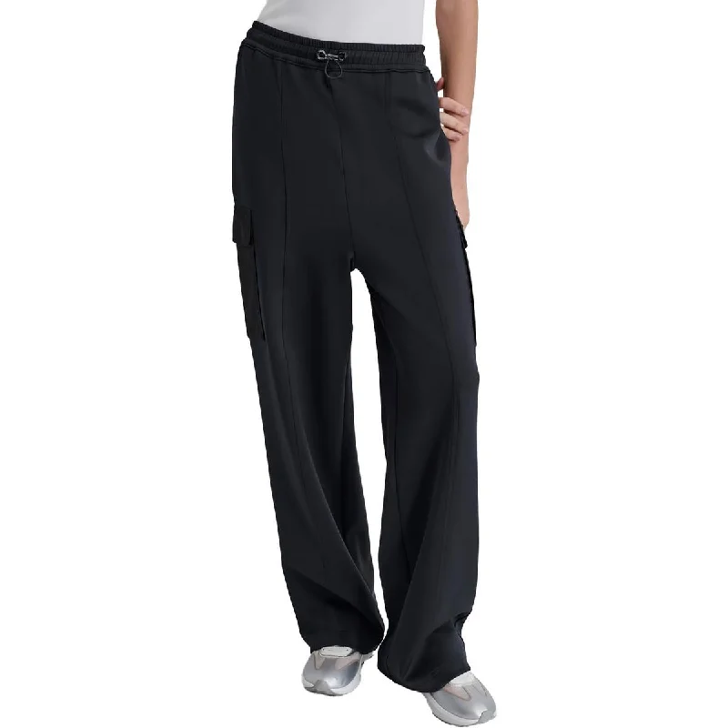Relaxed And Casual Womens Deep Pocket Polyester Cargo Pants
