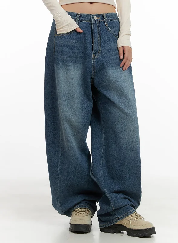 Minimalism Lacey Washed Denim Baggy Jeans CO404