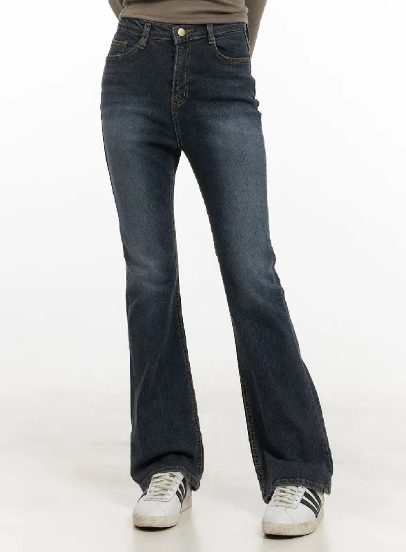 Comfortable And Versatile Kathy Slim-Fit Flared Jeans CJ506